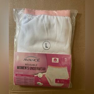 NWT Avance Reusable Underwear AVAWRULG-1 Large White